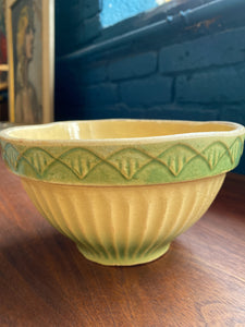 1920’s Green and Cream Stoneware Serving Bowl -Made in the USA