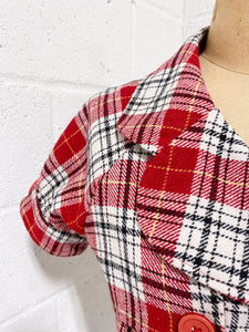 Plaid Crop Short Sleeve Jacket