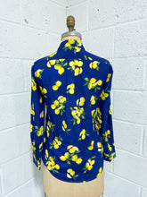 Load image into Gallery viewer, Banana Republic Navy Blue Lemon Blouse (XS)
