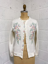 Load image into Gallery viewer, Cream Cardigan with Floral Beading   - As Found
