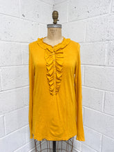 Load image into Gallery viewer, Long Sleeve Mustard Colored Blouse (L)
