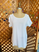 Load image into Gallery viewer, White Express Blouse with Criss Cross Cutouts on Sleeve (S)
