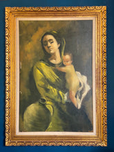 Load image into Gallery viewer, Vintage Oil Painting of Mother and Child
