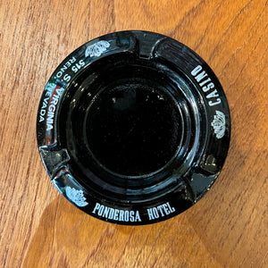 Ponderosa Hotel and Casino Black Ashtray