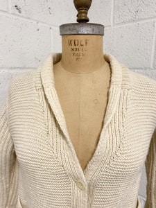 Small Cream Colored Thick Cardigan