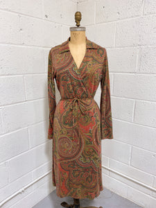 Paisley Wrap Dress - As Found (M)