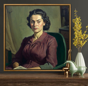 Woman in Green Chair