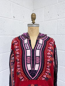 Dashiki Pullover with Hood (L)