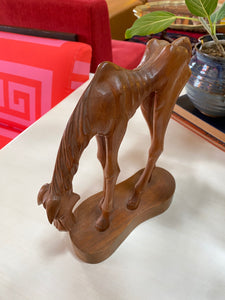 Vintage “Rocinante” Hand Carved Wooden Sculpture