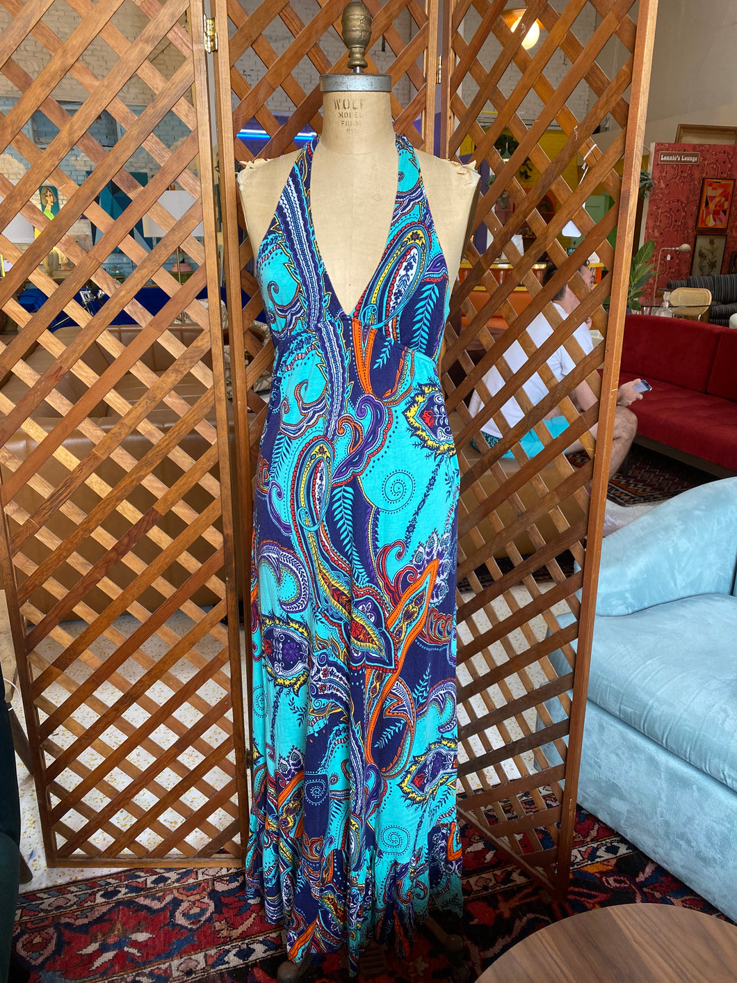 Paisley Halter Dress