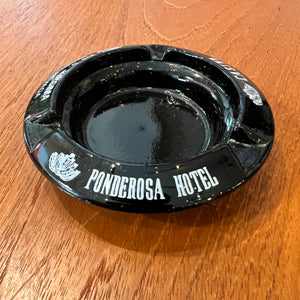 Ponderosa Hotel and Casino Black Ashtray