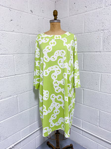 Mint Green Dress with Chain Motif (XL)