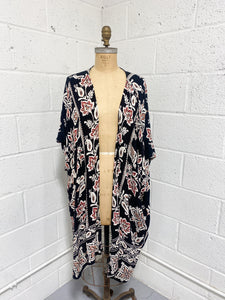 Black Floral Summer Cover Up (S)