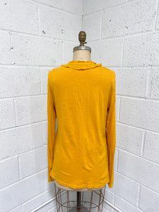 Long Sleeve Mustard Colored Blouse (L)