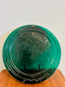 Hunter Green Glass Plate