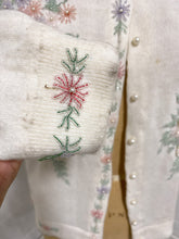 Load image into Gallery viewer, Cream Cardigan with Floral Beading   - As Found
