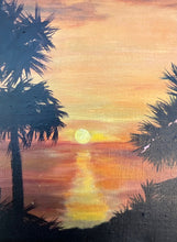 Load image into Gallery viewer, Tropical Sunset, Painting Framed
