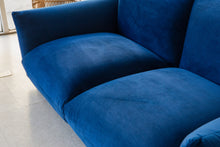 Load image into Gallery viewer, Miguel Two Seater Sofa in Deep Blue Velvet
