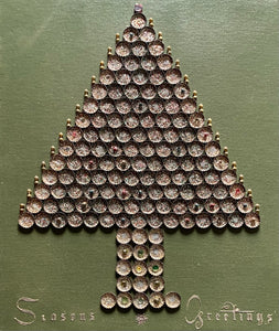 Christmas Vintage Bottle Cap Art