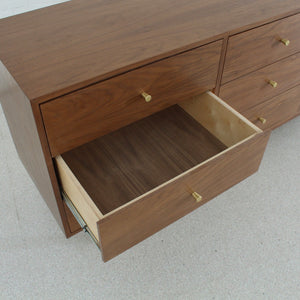 Hansen Nine Drawer Walnut Dresser