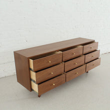 Load image into Gallery viewer, Hansen Nine Drawer Walnut Dresser
