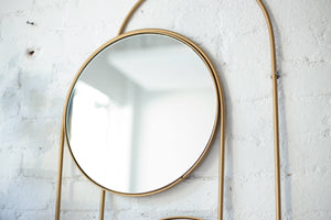 Gold Double Round Mirror