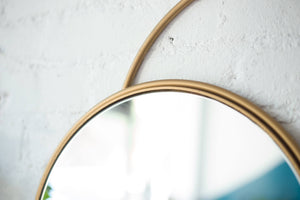 Gold Double Round Mirror