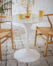 Load image into Gallery viewer, Daisy Faux Marble 28 in Cafe Table, White
