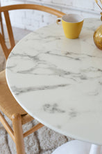 Load image into Gallery viewer, Daisy Faux Marble 28 in Cafe Table, White
