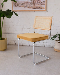 Blonde Cantilever Chair yellow Seat