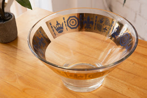 Vintage Royal Gold Rim Glass Bowl