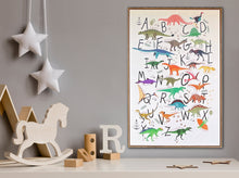 Load image into Gallery viewer, Dinosaur Alphabet, Print Framed
