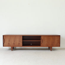 Load image into Gallery viewer, Low Profile Walnut Media Credenza
