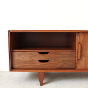 Low Profile Walnut Media Credenza