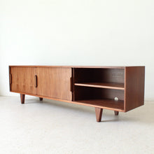 Load image into Gallery viewer, Low Profile Walnut Media Credenza
