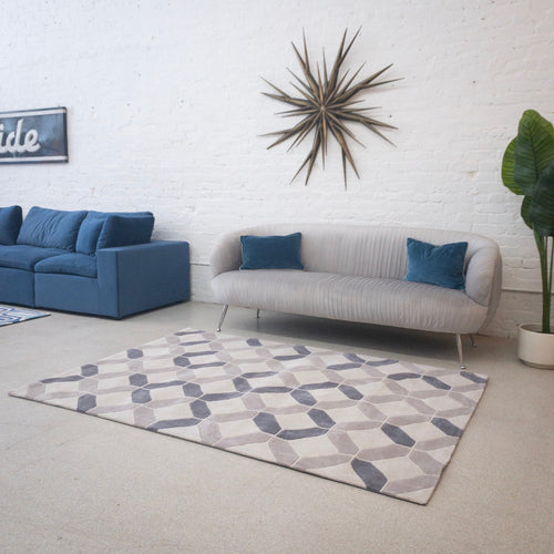 Muted Retro Digital Rug