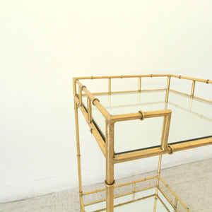 Tropical Gold Bar Cart