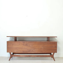 Load image into Gallery viewer, Scandinavian Walnut Credenza with Shelf
