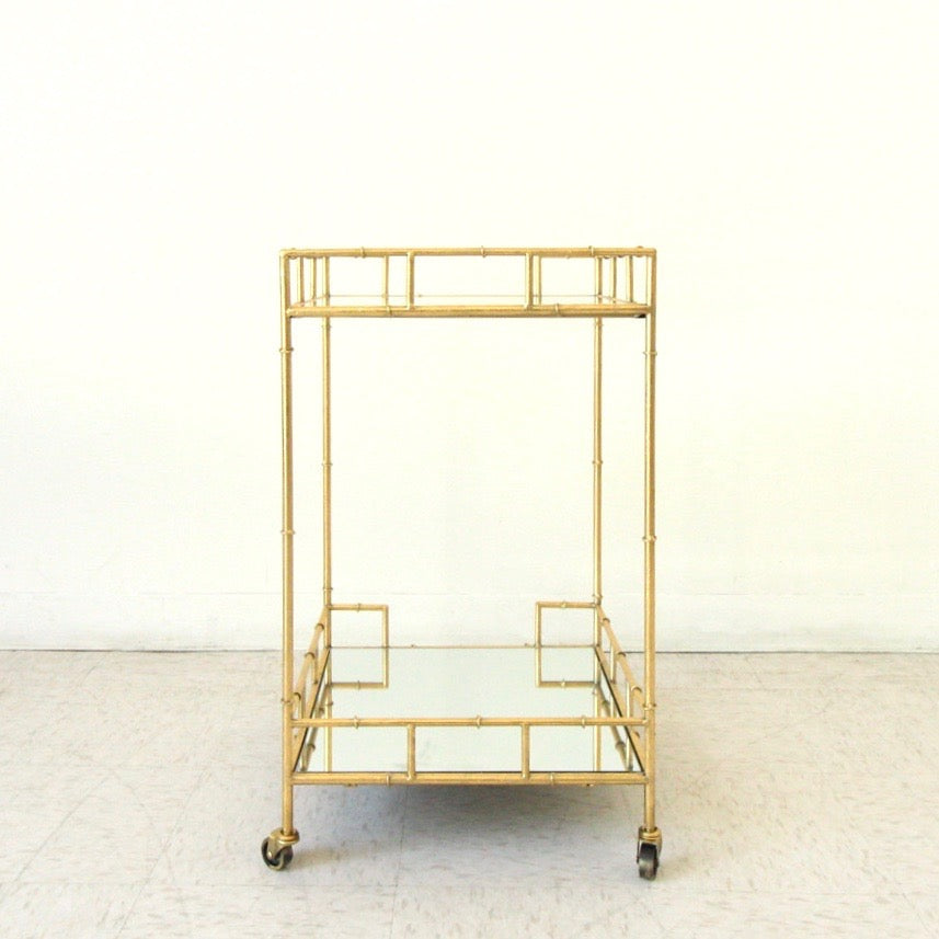 Tropical Gold Bar Cart