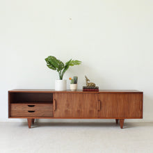 Load image into Gallery viewer, Low Profile Walnut Media Credenza
