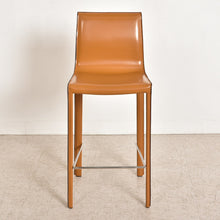 Load image into Gallery viewer, Simone Sleek Recycled Leather Bar Stool
