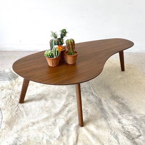 Walnut Boomerang Coffee Table