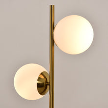 Load image into Gallery viewer, Brass Double Globe Floor Lamp
