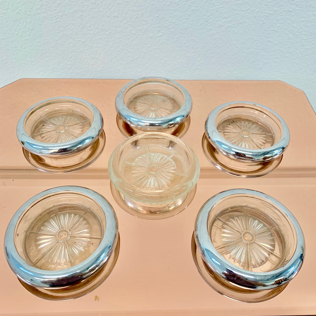 Set of 6  Crystal Cut Coasters