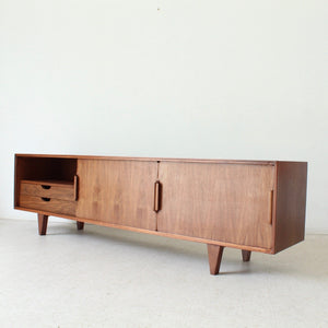 Low Profile Walnut Media Credenza