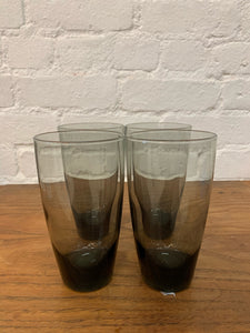 1970's Smoked Glasses - Set of 4