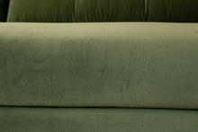 Load image into Gallery viewer, 96&quot; Desmond Walnut Framed Sofa in Olive Green
