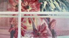 Load image into Gallery viewer, Vintage Flowers in the Window Painting, Frame
