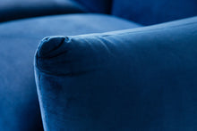 Load image into Gallery viewer, Miguel Two Seater Sofa in Deep Blue Velvet
