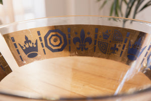 Vintage Royal Gold Rim Glass Bowl